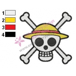 One Piece Logo Embroidery Design
